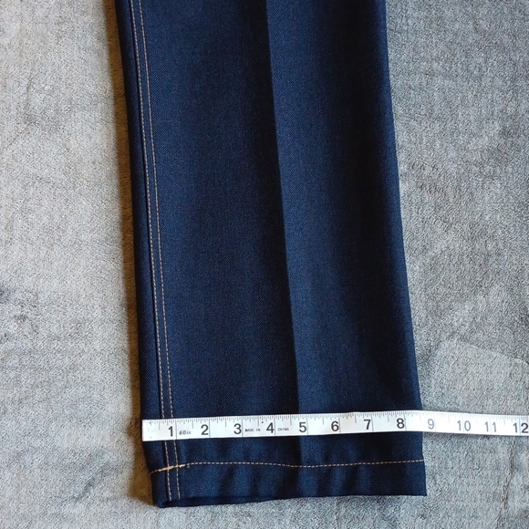 Haband Men's Deep Blue Straight Jeans, Pleated Vintage - Picture 5 of 12